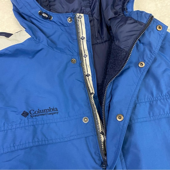 Vtg Columbia Men's Waterproof Outdoor Jacket Hooded Fleece Lined XXL Waterproof - Picture 4 of 10